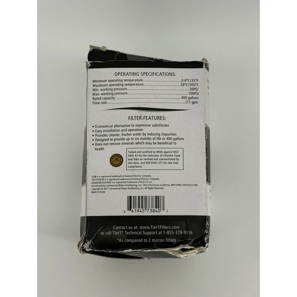 Fits‎ GE MWF SmartWater MWFP GWF Comparable Refrigerator Water Filters